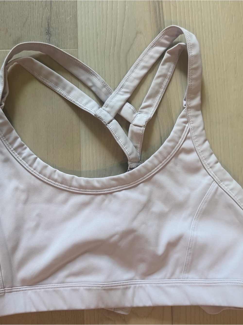Free People Pale Blush Strappy Sports Bra
